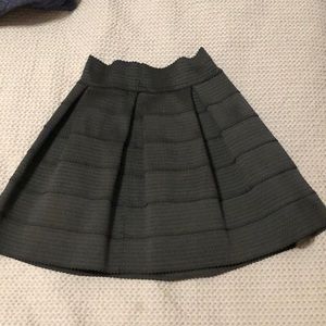 Black fit & flare skirt